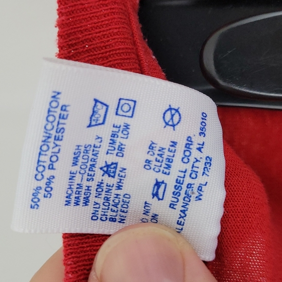 vintage Cincinatti Zoo Elephant front and back Jerzees red t-shirt L - Picture 6 of 6